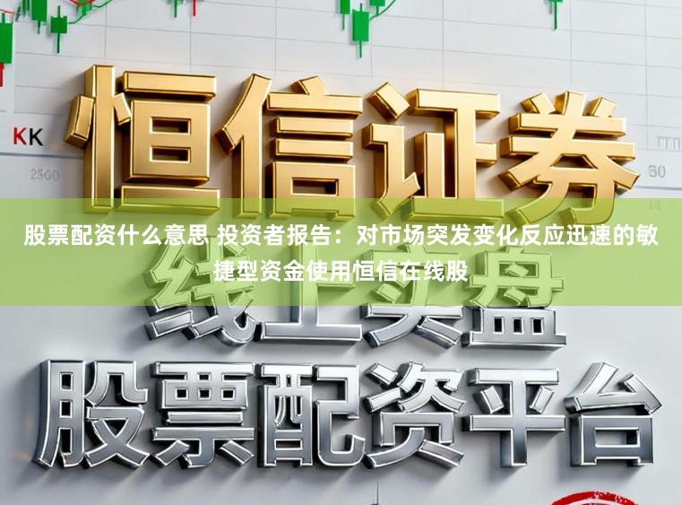 股票配资什么意思 投资者报告：对市场突发变化反应迅速的敏捷型资金使用恒信在线股