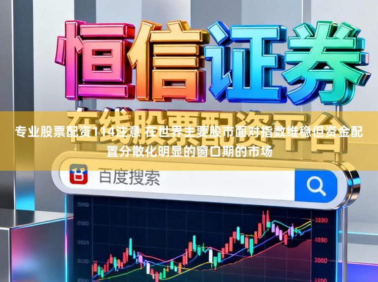 专业股票配资114注意 在世界主要股市面对指数维稳但资金配置分散化明显的窗口期的市场
